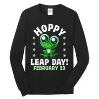 Funny Frog Hoppy Leap Day February 29 Birthday Leap Year Tall Long Sleeve T-Shirt