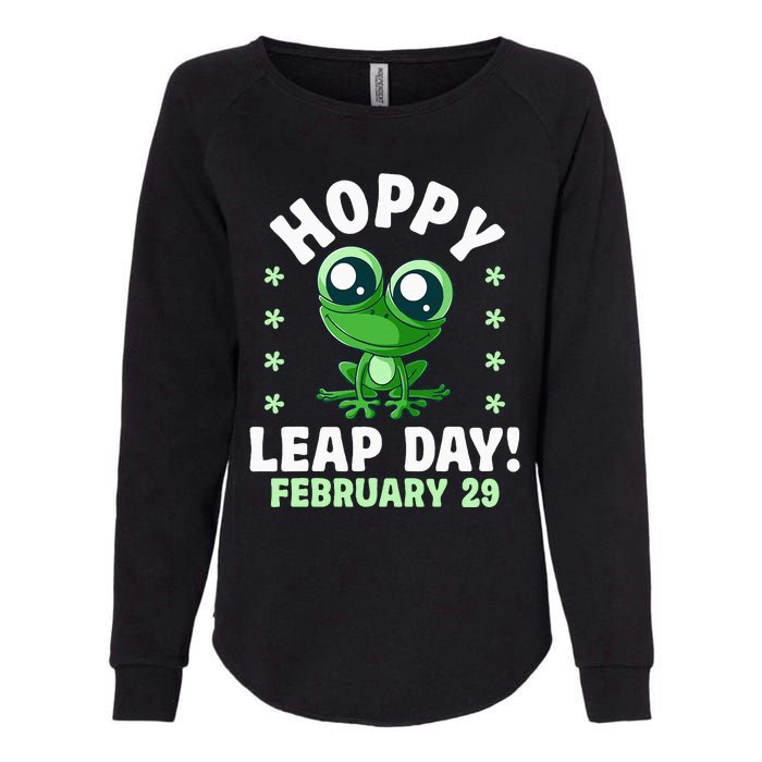 Funny Frog Hoppy Leap Day February 29 Birthday Leap Year Womens California Wash Sweatshirt