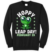 Funny Frog Hoppy Leap Day February 29 Birthday Leap Year Tall Sweatshirt