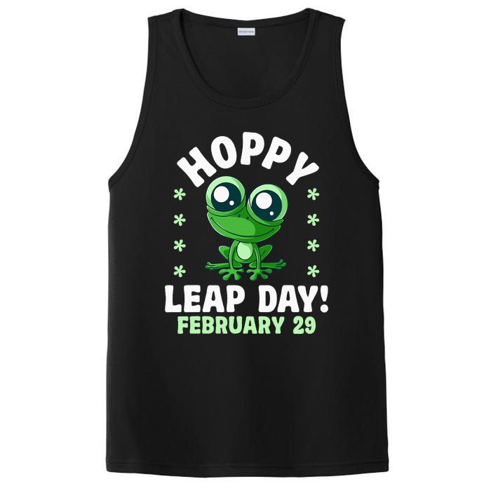 Funny Frog Hoppy Leap Day February 29 Birthday Leap Year PosiCharge Competitor Tank