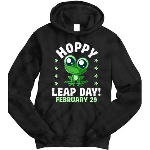 Funny Frog Hoppy Leap Day February 29 Birthday Leap Year Tie Dye Hoodie