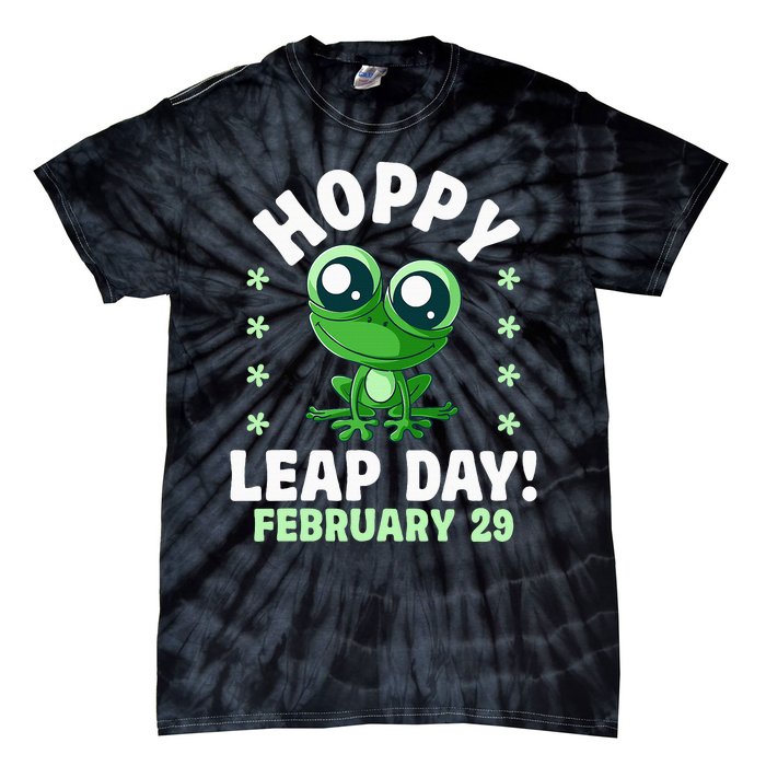 Funny Frog Hoppy Leap Day February 29 Birthday Leap Year Tie-Dye T-Shirt