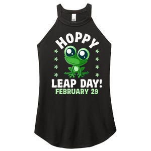 Funny Frog Hoppy Leap Day February 29 Birthday Leap Year Women's Perfect Tri Rocker Tank