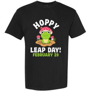 Funny Frog Hoppy Leap Day February 29 Birthday Leap Year Garment-Dyed Heavyweight T-Shirt