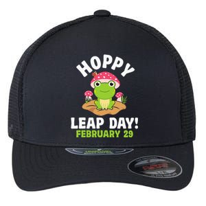 Funny Frog Hoppy Leap Day February 29 Birthday Leap Year Flexfit Unipanel Trucker Cap