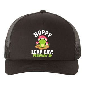 Funny Frog Hoppy Leap Day February 29 Birthday Leap Year Yupoong Adult 5-Panel Trucker Hat