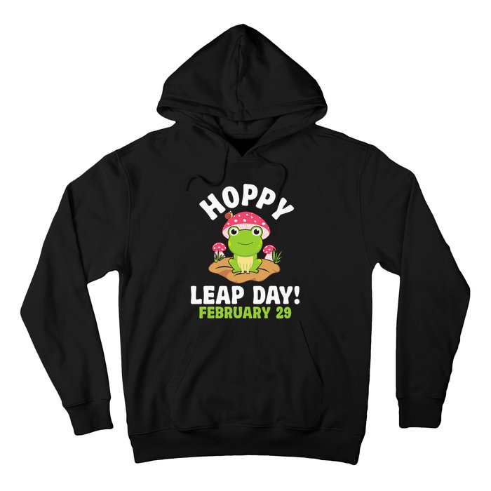 Funny Frog Hoppy Leap Day February 29 Birthday Leap Year Hoodie