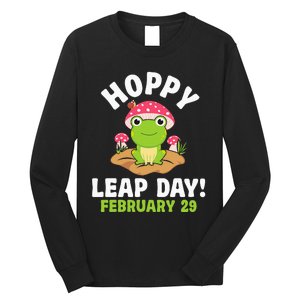 Funny Frog Hoppy Leap Day February 29 Birthday Leap Year Long Sleeve Shirt