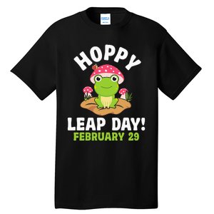 Funny Frog Hoppy Leap Day February 29 Birthday Leap Year Tall T-Shirt