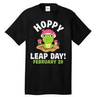 Funny Frog Hoppy Leap Day February 29 Birthday Leap Year Tall T-Shirt