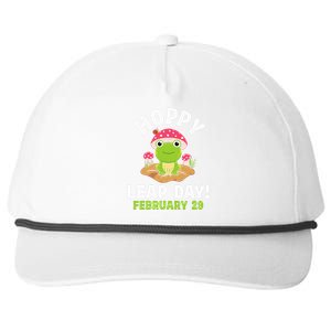 Funny Frog Hoppy Leap Day February 29 Birthday Leap Year Snapback Five-Panel Rope Hat