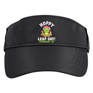 Funny Frog Hoppy Leap Day February 29 Birthday Leap Year Adult Drive Performance Visor