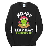 Funny Frog Hoppy Leap Day February 29 Birthday Leap Year Tall Long Sleeve T-Shirt