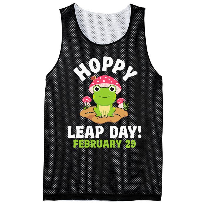 Funny Frog Hoppy Leap Day February 29 Birthday Leap Year Mesh Reversible Basketball Jersey Tank