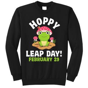 Funny Frog Hoppy Leap Day February 29 Birthday Leap Year Tall Sweatshirt