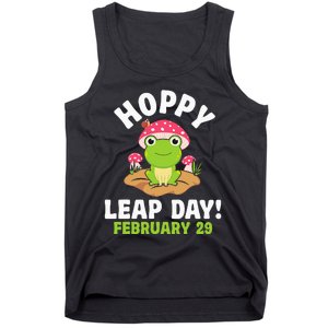 Funny Frog Hoppy Leap Day February 29 Birthday Leap Year Tank Top