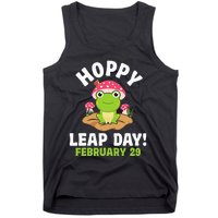 Funny Frog Hoppy Leap Day February 29 Birthday Leap Year Tank Top