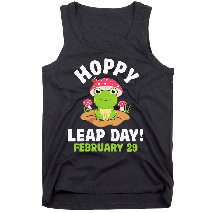 Funny Frog Hoppy Leap Day February 29 Birthday Leap Year Tank Top