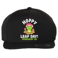 Funny Frog Hoppy Leap Day February 29 Birthday Leap Year Wool Snapback Cap