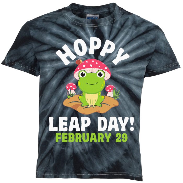 Funny Frog Hoppy Leap Day February 29 Birthday Leap Year Kids Tie-Dye T-Shirt