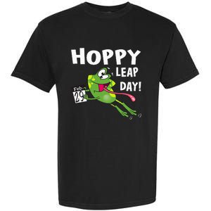 Funny Frog Hoppy Leap Day February 29 Leap Year Birthday Garment-Dyed Heavyweight T-Shirt