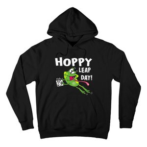 Funny Frog Hoppy Leap Day February 29 Leap Year Birthday Hoodie