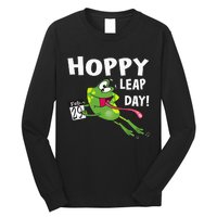 Funny Frog Hoppy Leap Day February 29 Leap Year Birthday Long Sleeve Shirt