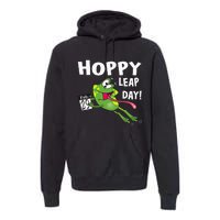 Funny Frog Hoppy Leap Day February 29 Leap Year Birthday Premium Hoodie