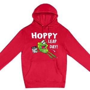 Funny Frog Hoppy Leap Day February 29 Leap Year Birthday Premium Pullover Hoodie