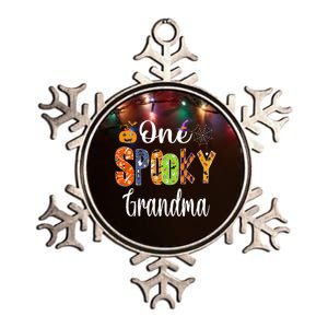 Funny Family Halloween Matching One Spooky Grandma Metallic Star Ornament