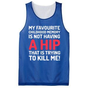 Funny False Hip Surgery Gift Mesh Reversible Basketball Jersey Tank