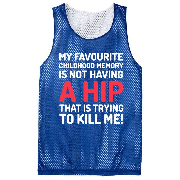 Funny False Hip Surgery Gift Mesh Reversible Basketball Jersey Tank