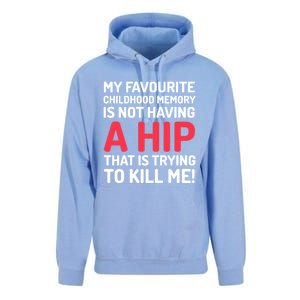 Funny False Hip Surgery Gift Unisex Surf Hoodie