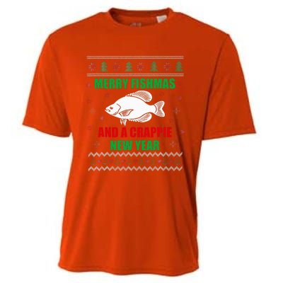 Funny Fishmas Holiday Sweater Festive Fishing Gift Cooling Performance Crew T-Shirt