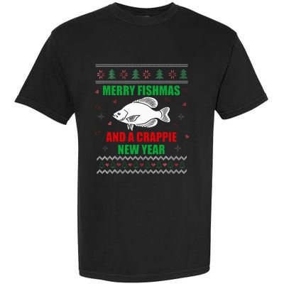 Funny Fishmas Holiday Sweater Festive Fishing Gift Garment-Dyed Heavyweight T-Shirt