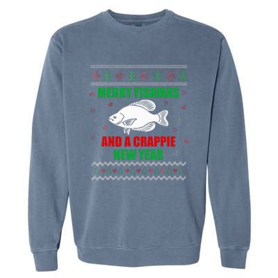 Funny Fishmas Holiday Sweater Festive Fishing Gift Garment-Dyed Sweatshirt