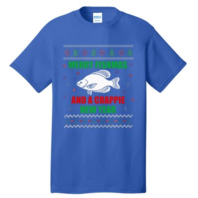 Funny Fishmas Holiday Sweater Festive Fishing Gift Tall T-Shirt