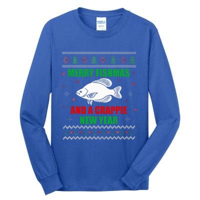 Funny Fishmas Holiday Sweater Festive Fishing Gift Tall Long Sleeve T-Shirt