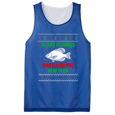 Funny Fishmas Holiday Sweater Festive Fishing Gift Mesh Reversible Basketball Jersey Tank