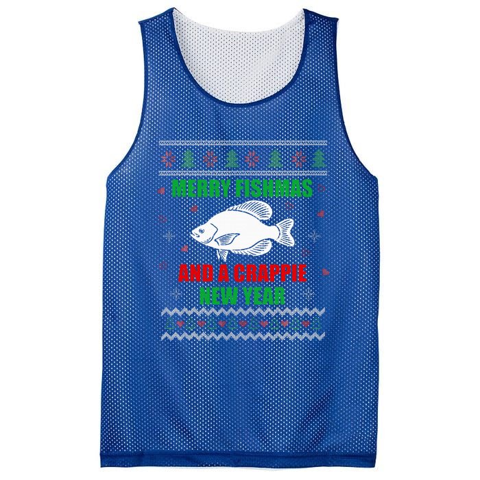 Funny Fishmas Holiday Sweater Festive Fishing Gift Mesh Reversible Basketball Jersey Tank