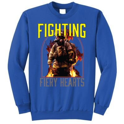 Fighting Fiery Hearts Fire Rescue Firefighting Firefighter Cute Gift Sweatshirt