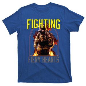 Fighting Fiery Hearts Fire Rescue Firefighting Firefighter Cute Gift T-Shirt