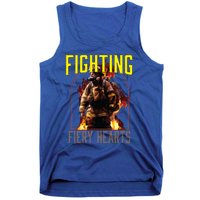 Fighting Fiery Hearts Fire Rescue Firefighting Firefighter Cute Gift Tank Top