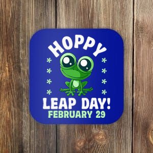 Funny Frog Hoppy Leap Day February 29 Birthday Leap Year Coaster