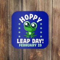 Funny Frog Hoppy Leap Day February 29 Birthday Leap Year Coaster