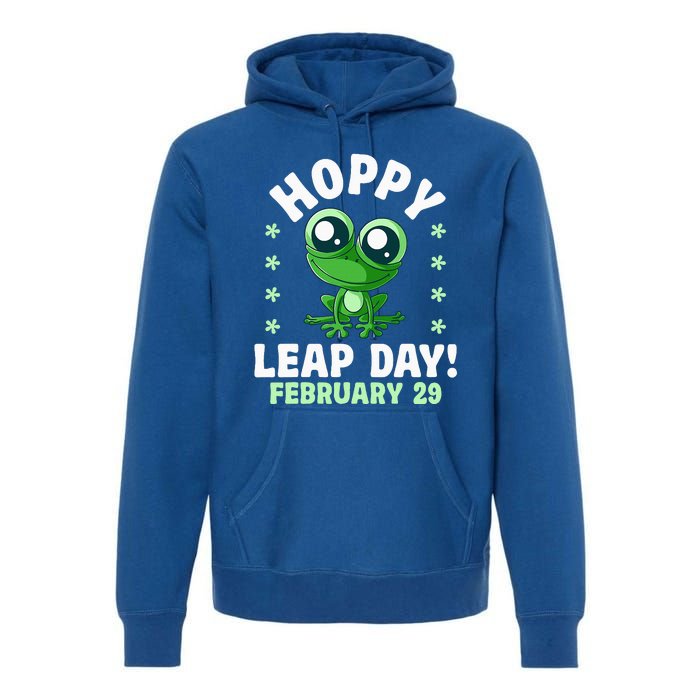 Funny Frog Hoppy Leap Day February 29 Birthday Leap Year Premium Hoodie