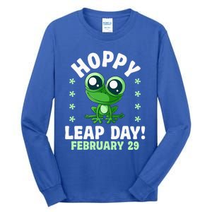 Funny Frog Hoppy Leap Day February 29 Birthday Leap Year Tall Long Sleeve T-Shirt