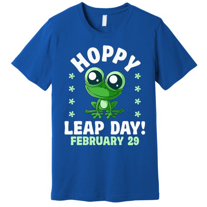 Funny Frog Hoppy Leap Day February 29 Birthday Leap Year Premium T-Shirt