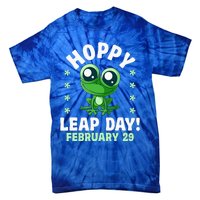 Funny Frog Hoppy Leap Day February 29 Birthday Leap Year Tie-Dye T-Shirt