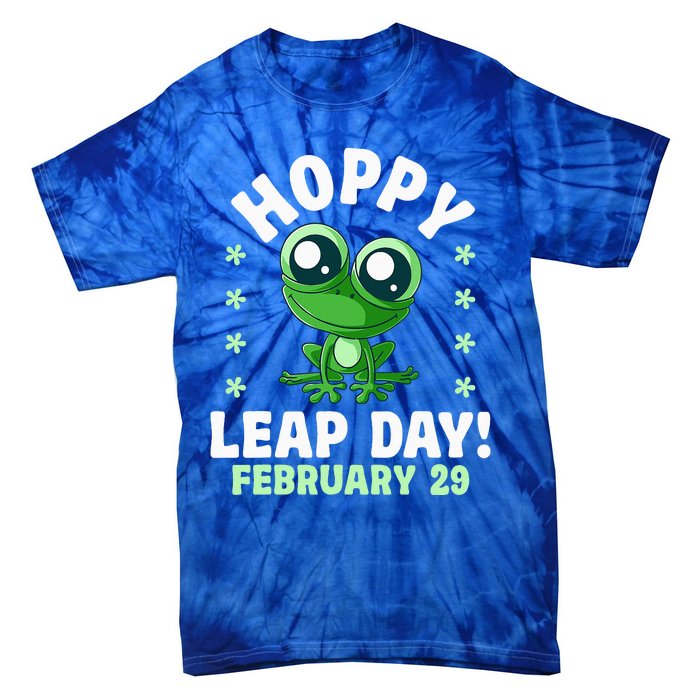 Funny Frog Hoppy Leap Day February 29 Birthday Leap Year Tie-Dye T-Shirt